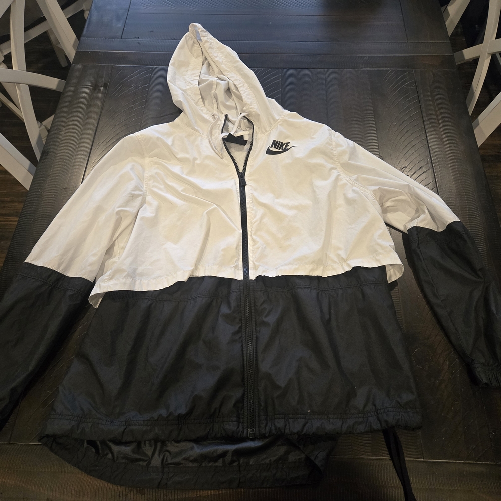 Nike Black and White Windbreaker Jacket